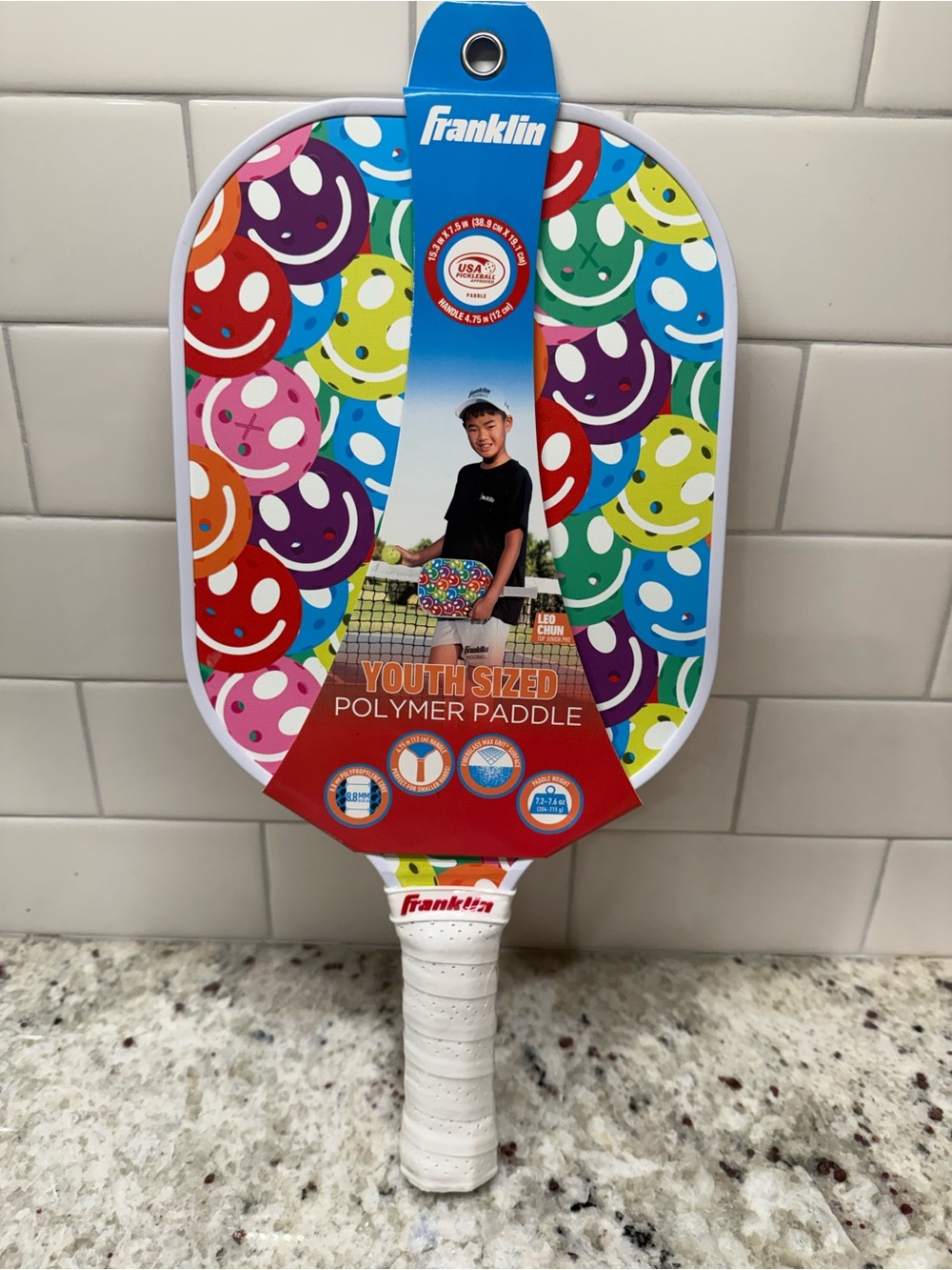 Franklin Youth Polymer Paddle - Multicolor Smile Design NWT